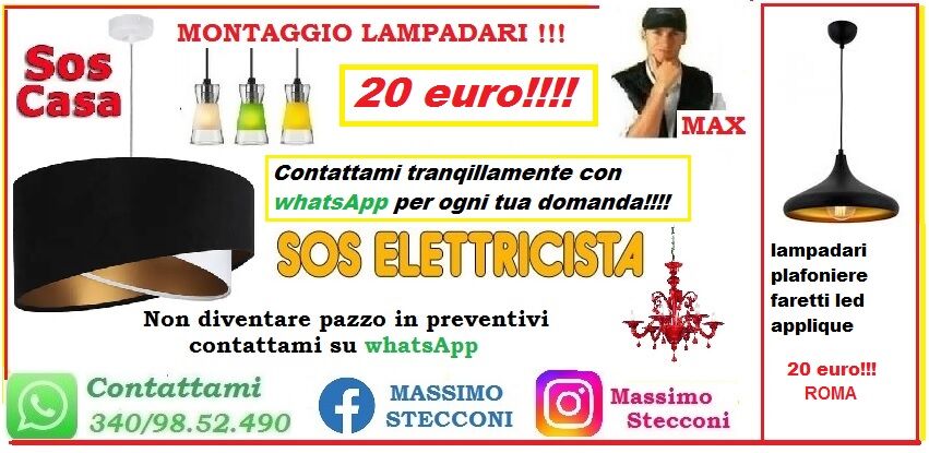 5328463  Installazione lampadario e