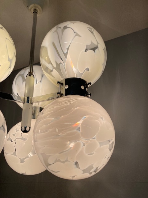 4847787 Lampadario anni 70 Murano-