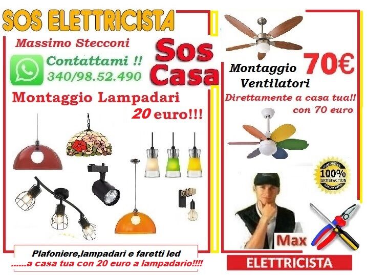 5323770  Montaggio lampadario e applique